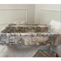 Calacatta Viola Antikes Marmor Waschbecken, Schiff Wand Montiert Waschtisch, Rechteck Waschbecken von Aegeanmarble