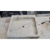 Rechteck Marmor Waschbecken, Weißes Wandhalterung, Naturstein Waschbecken von Aegeanmarble