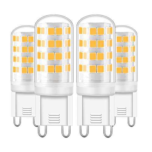 Aegislogic G9 LED Leuchtmittel Nicht Dimmbar 3W,G9 LED warmweiß 3000K 330LM Ersatz für 40W-Glühbirne,220-240V Niedervoltlampe 4er Pack von Aegislogic