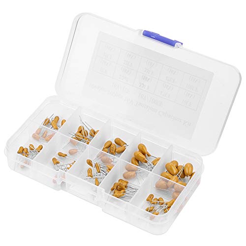 Aeloa 10 Werte Kondensator 16V 1 uf - 100 uF Tantal-Kondensatoren mit Sortierte Kit Box (100 PC/Box) von TTAMG
