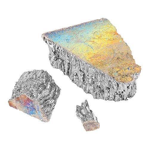 Wismut Metall Ingot Chunk 99,99% Reines Kristall Geodes zur die Herstellung der Kristalle, Angelköder und Kunst (1000g) von Aeloa