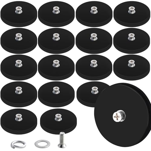 Aenienoe 18Stück Neodym Magnete Gummiert 43mm Magnete mit Gewinde 15kg Sehr Starke Magnet Gewinde,Gummierte Magneten Innen-Gewinde M4 Aenienoe 18Stück Neodym Magnete Gummiert 43mm Magnete mit Gewinde 15kg Sehr Starke Magnet Gewinde,Gummierte Magneten Innen-Gewinde M4 von Aenienoe