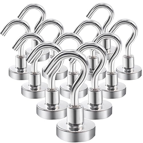 Aenienoe Magnethaken Klein 12Stück Magnet Haken Starke Magnete mit Haken 11kg Magnetische Neodym Magnetic Hooks Hakenmagnete zum Aufhänger Küchen Camping Zubehör 16mm Silber Aenienoe Magnethaken Klein 12Stück Magnet Haken Starke Magnete mit Haken 11kg Magnetische Neodym Magnetic Hooks Hakenmagnete zum Aufhänger Küchen Camping Zubehör 16mm Silber von Aenienoe