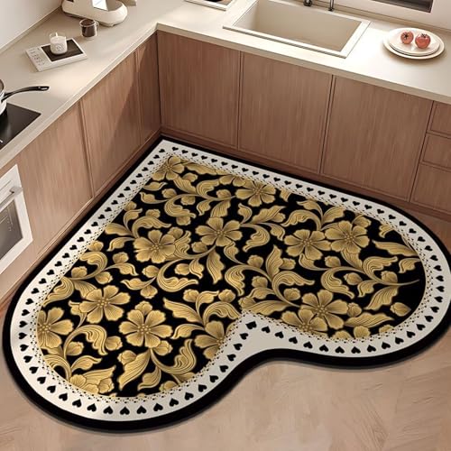 Aeoauter Rutschfester Waschbarer Teppich für Küche, Bad, Flur - Weiche & Langlebige Antirutschunterlage, Ideal für Kindern/Senioren 70x70cm von Aeoauter