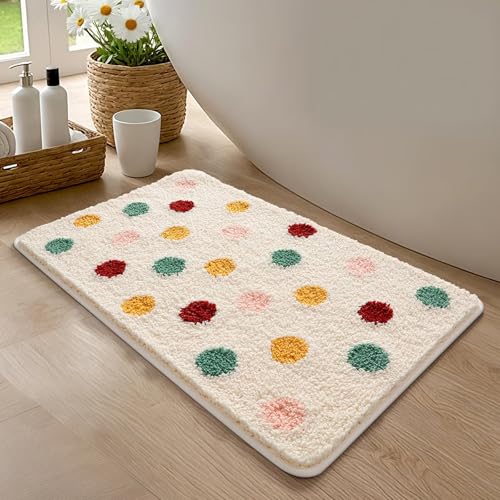 Badematte rutschfest Waschbar Weiche Antirutsch | Hohe Saugkraft Badteppich für Bad/Dusche Sicher & Gemütlich für Familie 50x80cm von Aeoauter