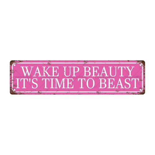Beauty Beast Vintage Metallblech Straßenschild Bar Cafe Garage Höhle Zuhause Zimmer Wand Badezimmer Bauernhaus Garten Veranda Terrasse Dekor 40,6 x 10,2 cm Beauty Beast Vintage Metallblech Straßenschild Bar Cafe Garage Höhle Zuhause Zimmer Wand Badezimmer Bauernhaus Garten Veranda Terrasse Dekor 40,6 x 10,2 cm von Aeontinity