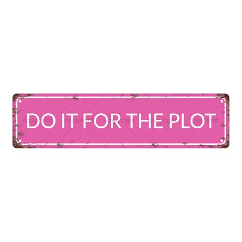 Do It For The Plot Vintage Metallblech-Straßenschild Bar Cafe Garage Höhle Zuhause Zimmer Wand Badezimmer Bauernhaus Garten Veranda Terrasse Dekor 40,6 x 10,2 cm Do It For The Plot Vintage Metallblech-Straßenschild Bar Cafe Garage Höhle Zuhause Zimmer Wand Badezimmer Bauernhaus Garten Veranda Terrasse Dekor 40,6 x 10,2 cm von Aeontinity