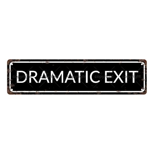 Dramatischer Ausgang Vintage Metallblech Straßenschild Bar Cafe Garage Höhle Zuhause Zimmer Wand Badezimmer Bauernhaus Garten Veranda Terrasse Dekor 40,6 x 10,2 cm Dramatischer Ausgang Vintage Metallblech Straßenschild Bar Cafe Garage Höhle Zuhause Zimmer Wand Badezimmer Bauernhaus Garten Veranda Terrasse Dekor 40,6 x 10,2 cm von Aeontinity