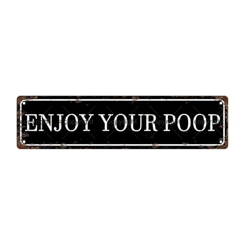ENJOY YOUR POOP Vintage Metallblech Straßenschild Bar Cafe Garage Höhle Zuhause Zimmer Wand Badezimmer Bauernhaus Garten Veranda Terrasse Dekor 40,6 x 10,2 cm ENJOY YOUR POOP Vintage Metallblech Straßenschild Bar Cafe Garage Höhle Zuhause Zimmer Wand Badezimmer Bauernhaus Garten Veranda Terrasse Dekor 40,6 x 10,2 cm von Aeontinity