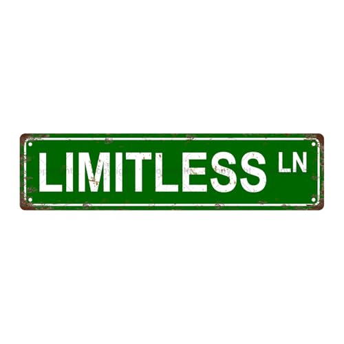 LIMITLESS LN Mental State Vintage Metallblech Straßenschild Bar Cafe Garage Höhle Zuhause Zimmer Wand Badezimmer Bauernhaus Garten Veranda Terrasse Dekor 40,6 x 10,2 cm LIMITLESS LN Mental State Vintage Metallblech Straßenschild Bar Cafe Garage Höhle Zuhause Zimmer Wand Badezimmer Bauernhaus Garten Veranda Terrasse Dekor 40,6 x 10,2 cm von Aeontinity