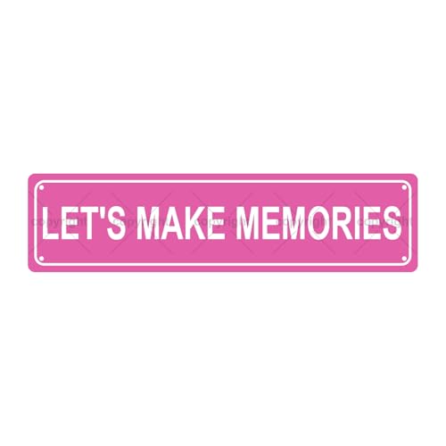 Metallschild "Let's Make Memories", Metallblech, Straßenschild, Bar, Café, Garage, Höhle, Zuhause, Zimmer, Wand, Badezimmer, Bauernhaus, Garten, Veranda, Terrasse, Dekoration, 40,6 x 10,2 cm Metallschild "Let's Make Memories", Metallblech, Straßenschild, Bar, Café, Garage, Höhle, Zuhause, Zimmer, Wand, Badezimmer, Bauernhaus, Garten, Veranda, Terrasse, Dekoration, 40,6 x 10,2 cm von Aeontinity