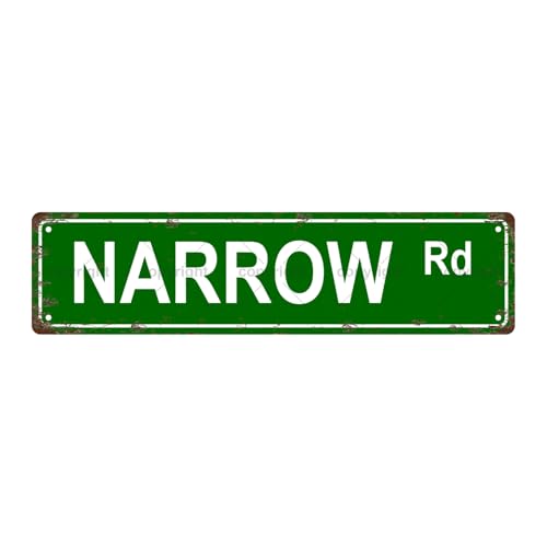 NARROW RD Vintage Metallblech Straßenschild Bar Cafe Garage Höhle Zuhause Zimmer Wand Badezimmer Bauernhaus Garten Veranda Terrasse Dekor 40,6 x 10,2 cm NARROW RD Vintage Metallblech Straßenschild Bar Cafe Garage Höhle Zuhause Zimmer Wand Badezimmer Bauernhaus Garten Veranda Terrasse Dekor 40,6 x 10,2 cm von Aeontinity