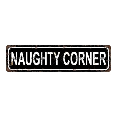 NAUGHTY CORNER CHILDREN EDUCATION Vintage Metallblech Straßenschild Bar Cafe Garage Höhle Zuhause Zimmer Wand Badezimmer Bauernhaus Garten Veranda Terrasse Dekor 40,6 x 10,2 cm NAUGHTY CORNER CHILDREN EDUCATION Vintage Metallblech Straßenschild Bar Cafe Garage Höhle Zuhause Zimmer Wand Badezimmer Bauernhaus Garten Veranda Terrasse Dekor 40,6 x 10,2 cm von Aeontinity