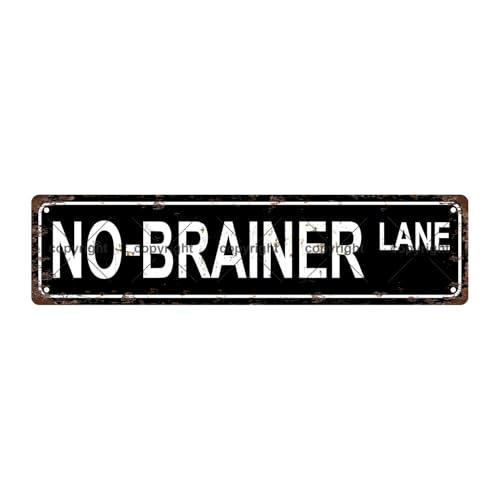 No-BRAINER LANE Mental State Vintage Metallblech Straßenschild Bar Cafe Garage Höhle Zuhause Zimmer Wand Badezimmer Bauernhaus Garten Veranda Terrasse Dekor 40,6 x 10,2 cm No-BRAINER LANE Mental State Vintage Metallblech Straßenschild Bar Cafe Garage Höhle Zuhause Zimmer Wand Badezimmer Bauernhaus Garten Veranda Terrasse Dekor 40,6 x 10,2 cm von Aeontinity