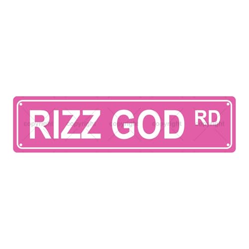RIZZ GOD RD Menschen Metallblech Straßenschild Bar Cafe Garage Höhle Zuhause Zimmer Wand Badezimmer Bauernhaus Garten Veranda Terrasse Dekor 40,6 x 10,2 cm RIZZ GOD RD Menschen Metallblech Straßenschild Bar Cafe Garage Höhle Zuhause Zimmer Wand Badezimmer Bauernhaus Garten Veranda Terrasse Dekor 40,6 x 10,2 cm von Aeontinity