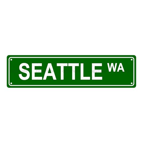 SEATTLE WA Location Metallblech Straßenschild Bar Cafe Garage Höhle Zuhause Zimmer Wand Badezimmer Bauernhaus Garten Veranda Terrasse Dekor 40,6 x 10,2 cm SEATTLE WA Location Metallblech Straßenschild Bar Cafe Garage Höhle Zuhause Zimmer Wand Badezimmer Bauernhaus Garten Veranda Terrasse Dekor 40,6 x 10,2 cm von Aeontinity