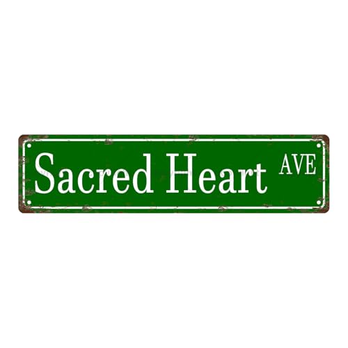 Sacred Heart ave Vintage Metallblech Straßenschild Bar Cafe Garage Höhle Zuhause Zimmer Wand Badezimmer Bauernhaus Garten Veranda Terrasse Dekor 40,6 x 10,2 cm Sacred Heart ave Vintage Metallblech Straßenschild Bar Cafe Garage Höhle Zuhause Zimmer Wand Badezimmer Bauernhaus Garten Veranda Terrasse Dekor 40,6 x 10,2 cm von Aeontinity