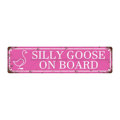 Silly Goose On Board Vintage Metallblech-Straßenschild Bar Cafe Garage Höhle Zuhause Zimmer Wand Badezimmer Bauernhaus Garten Veranda Terrasse Dekor 40,6 x 10,2 cm Silly Goose On Board Vintage Metallblech-Straßenschild Bar Cafe Garage Höhle Zuhause Zimmer Wand Badezimmer Bauernhaus Garten Veranda Terrasse Dekor 40,6 x 10,2 cm von Aeontinity