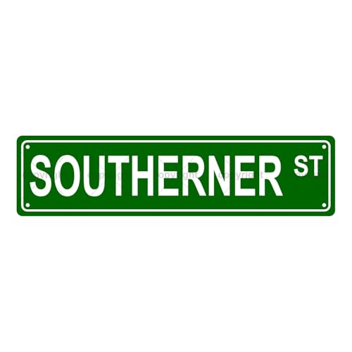 Southern-St-Leute, Metallblech, Straßenschild, Bar, Café, Garage, Höhle, Zuhause, Zimmer, Wand, Badezimmer, Bauernhaus, Garten, Veranda, Terrasse, Dekoration, 40,6 x 10,2 cm Southern-St-Leute, Metallblech, Straßenschild, Bar, Café, Garage, Höhle, Zuhause, Zimmer, Wand, Badezimmer, Bauernhaus, Garten, Veranda, Terrasse, Dekoration, 40,6 x 10,2 cm von Aeontinity