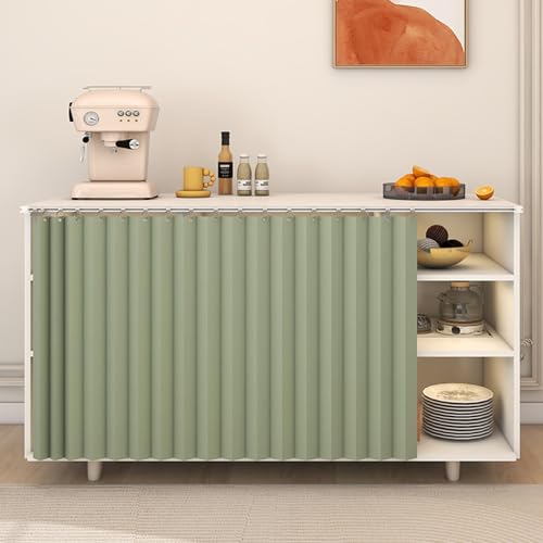Aeovot Schrank-Vorhang Zum Schieben Staubdichter Regal Vorhang Küchenschrank Wasserdicht Privatsphäre Vorhang für Schrank Schrankvorhänge für Küche Schuhschränke Kleiderschränke(Grün,70x70 cm) von Aeovot