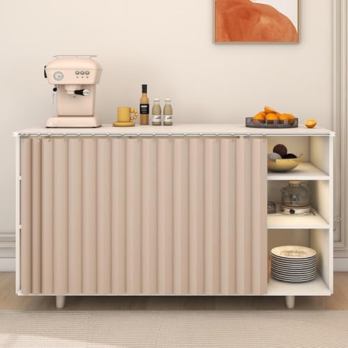 Aeovot Schrank-Vorhang Zum Schieben Staubdichter Regal Vorhang Küchenschrank Wasserdicht Privatsphäre Vorhang für Schrank Schrankvorhänge für Küche Schuhschränke Kleiderschränke(Khaki,100x70 cm) von Aeovot