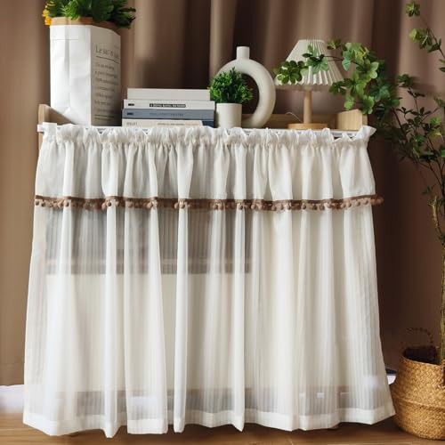 Aeovot Schrankvorhänge Küche, Schrankvorhang Schrank Vorhang Zum Schieben Staubdichter Regal Vorhang für Schrank Küchenschrank Offenes Regal Badezimmer Waschbar Privatsphäre(60x70 cm) von Aeovot