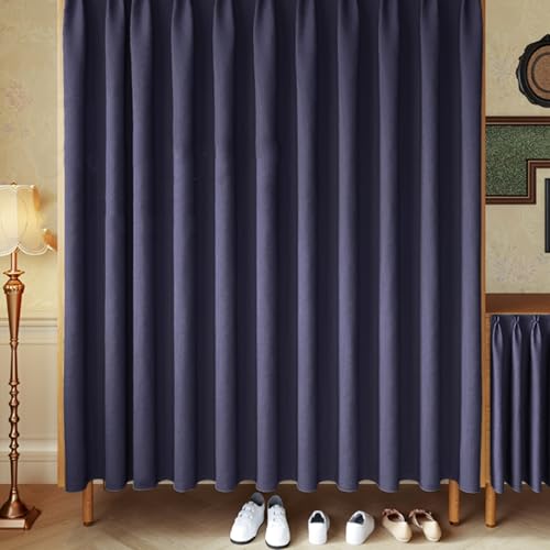 Aeovot Schrankvorhang Zum Schieben Schrank Vorhang Privatsphäre Staubdichter Verdunkelung Vorhang für Offenes Regal Schrank Schrankvorhänge für Küche Küchenschrank Kleiderschrank(D,300x260 cm) von Aeovot