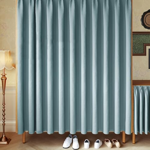 Aeovot Schrankvorhang Zum Schieben Schrank Vorhang Privatsphäre Staubdichter Verdunkelung Vorhang für Offenes Regal Schrank Schrankvorhänge für Küche Küchenschrank Kleiderschrank(E,350x260 cm) von Aeovot