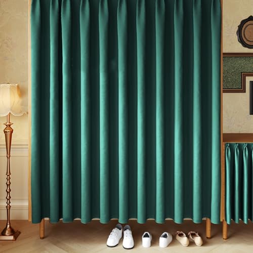 Aeovot Schrankvorhang Zum Schieben Schrank Vorhang Privatsphäre Staubdichter Verdunkelung Vorhang für Offenes Regal Schrank Schrankvorhänge für Küche Küchenschrank Kleiderschrank(F,350x260 cm) von Aeovot