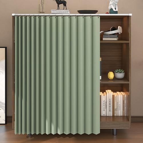 Aeovot Staubdichter Regal Vorhang Küchenschrank Schrankvorhang Schrank Vorhang Zum Schieben Privatsphäre Verdunkelung Faltbare Vorhang aus Leinen für Schrank Offenes Regal Bücherregal(Grün,140x80 cm) Aeovot Staubdichter Regal Vorhang Küchenschrank Schrankvorhang Schrank Vorhang Zum Schieben Privatsphäre Verdunkelung Faltbare Vorhang aus Leinen für Schrank Offenes Regal Bücherregal(Grün,140x80 cm) von Aeovot