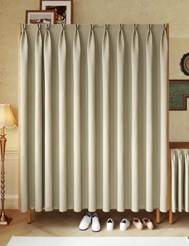 Aeovot Staubdichter Schrank Vorhang Selbstklebend Schrankvorhang Zum Schieben Privatsphäre Regal Vorhang Küchenschrank für Schrank Ohne Türen Offenes Regal Bücherregal Schuhschrank(A,90x150 cm) von Aeovot