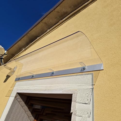 Eingangstür Vordach, Wetterfest UV-Beständiger Balkon dach überdachung Garten Regenschutz, Moderne Türüberdachung Außen(40 * 100cm) von Aeovot