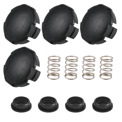 Aepiraza X472000070 Speed Fe-ed 400 Trimmerkopfkappe mit Feder-Set, passend für Echo Weed Eater Saitenspulenabdeckung, 10,2 cm Köpfe SRM-225, SRM-230, PAS-225 Trimmerköpfe (4 Abdeckungen + 4 Federn + von Aepiraza