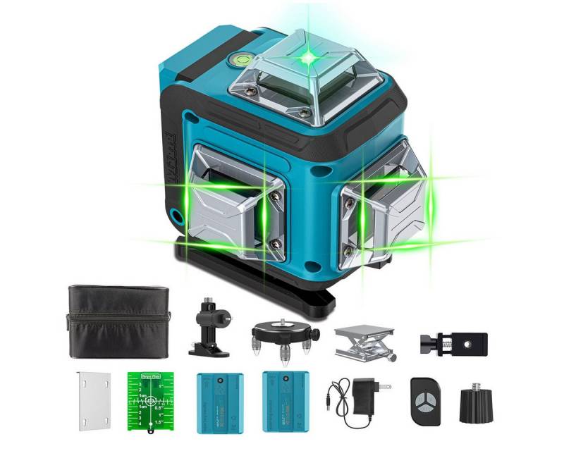 AeroAxis Kreuzlinienlaser Laserwaage 4D 360° Grün 16 Linien 2 Akkus & Fernbedienung IP54, 4D Kreuzlinienlaser mit grüner 360°-Technologie AeroAxis Kreuzlinienlaser Laserwaage 4D 360° Grün 16 Linien 2 Akkus & Fernbedienung IP54, 4D Kreuzlinienlaser mit grüner 360°-Technologie von AeroAxis