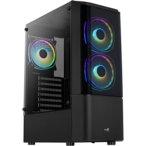 ATX-Gehäuse AeroCool Quantum v2 RGB mit Glasplatten (schwarz) von AeroCool