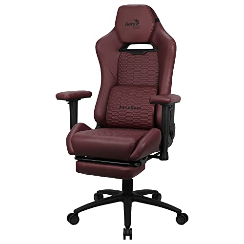 Aerocool ROYALTUSCANRD, Premium ergonomischer Gaming-Stuhl, Bein, Kunstleder, Rot von AeroCool