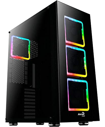 AeroCool TORPRO - PC-Gehäuse, E-ATX, Gehärtetes Glas, 4 Lüfter RGB 14cm schwarz única von AeroCool