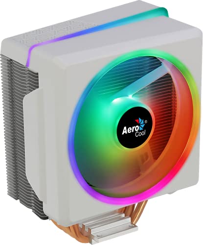 Aerocool CYLON4FW, ARGB CPU Kühler Weiß, TDP 145W, ARGB 12cm Lüfter, HCTT 4 Heatpipes von AeroCool