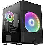 Aerocool Computergehäuse Atomic Mini Tower ABS, SPCC Schwarz von AeroCool