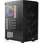 Aerocool Computergehäuse Hive FRGB Midi Tower ABS, SPCC Schwarz von AeroCool