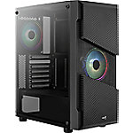 Aerocool Computergehäuse Menace Midi Tower ABS + Stahl, SPCC Schwarz von AeroCool