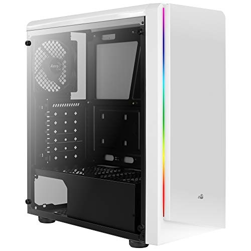 Aerocool RIFTW RIFT, ATX-PC-Box, RGB 13-Modi, Seitenwand, 12-cm-Lüfter,weiß von AeroCool