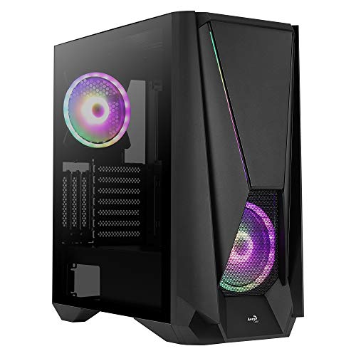 Aerocool VISOR, PC-Box E-ATX, Gehärtetes Glas + Gitter, 2x Ventilator ARGB 14cm von AeroCool