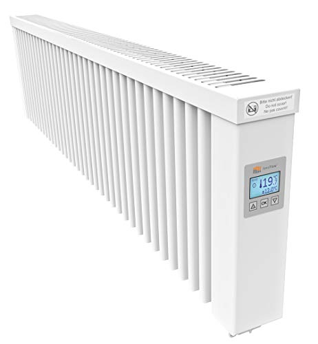 AeroFlow Elektroheizung SLIM 1600 mit Schamottekern app-ready FlexiSmart-Displayregler (Android, iOS) elektrische Zusatzheizung, Nachtspeicher Ersatz, Elektroheizkörper-Heizgerät von AeroFlow