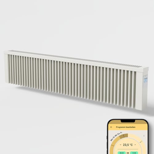 AeroFlow Elektroheizung mit Schamotte Speicherkern FlexiSmart Pro WLAN Fähig App Steuerung (SLIM 2000) von AeroFlow