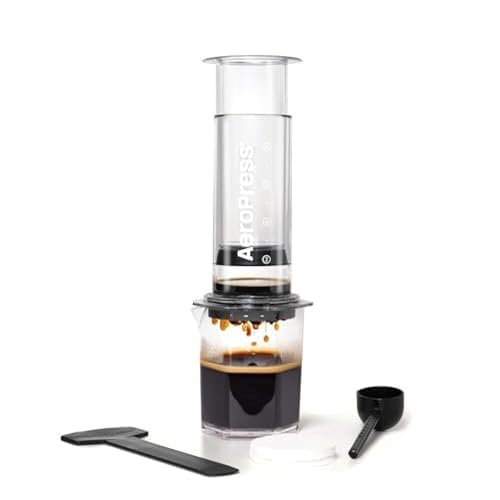 AeroPress Clear XL Kaffeepresse – 3-in-1 Brühsystem: French Press, Pour Over & Espresso, vollmundiger Kaffee ohne Satz – tragbarer Kaffeebereiter für Zuhause, Büro, Camping & Reisen von AeroPress