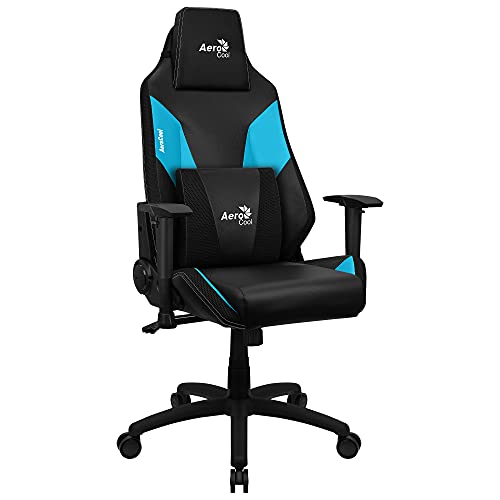 Aerocool ADMIRALBB, Professioneller Gaming Stuhl, Gepolsterte Kissen, Air Tech, Blau von AeroCool