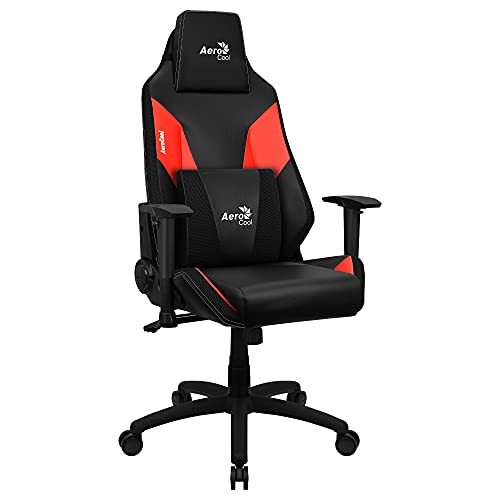 Aerocool ADMIRALBR, Professioneller Gaming Stuhl, Gepolsterte Kissen, Air Tech, Rot von AeroCool