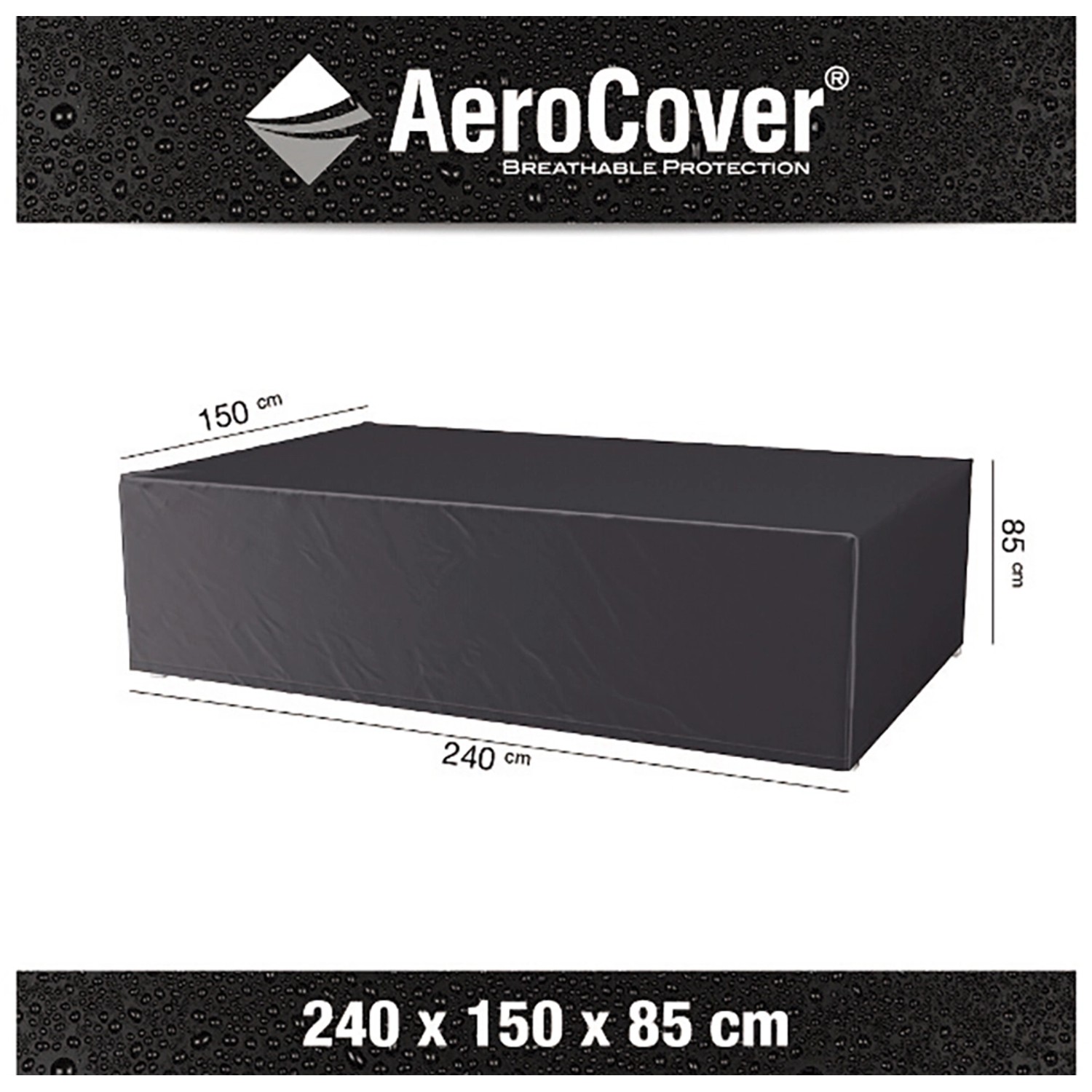 Aerocover Atmungsaktive Schutzhülle f. Sitzgruppen 240x150x85 cm von Aerocover