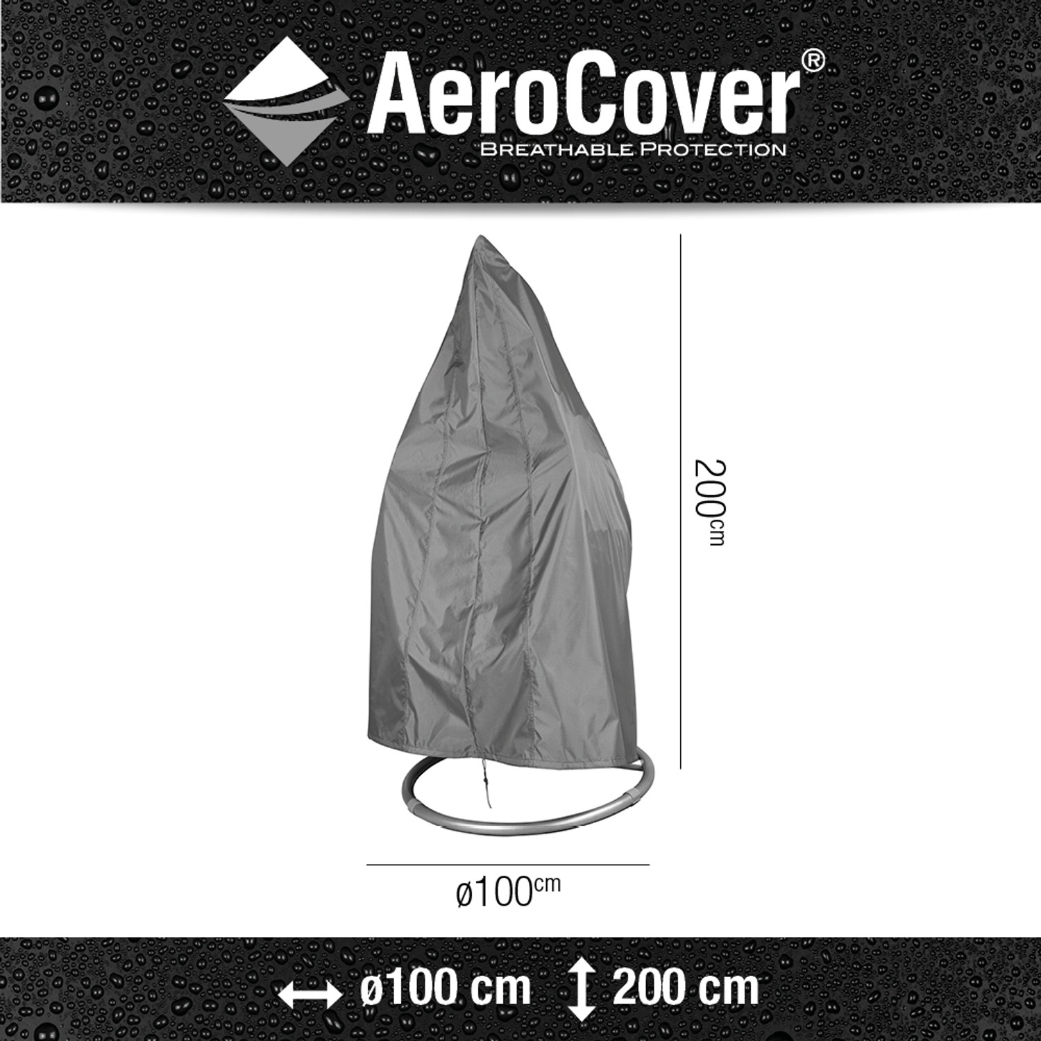 Aerocover Schutzhülle Aerocover Anthrazit Ø 100 cm x 200 cm von Aerocover